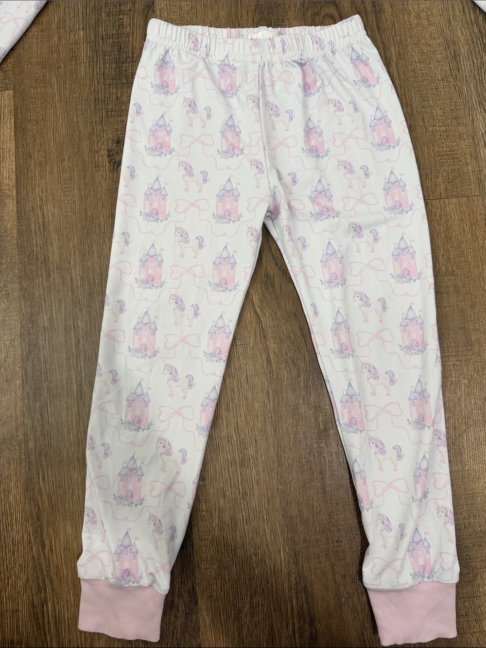 Cecil & Lou Girls 4T Princess Castle Pony Peter Pan Collar Pajama Set - Picture 7 of 9